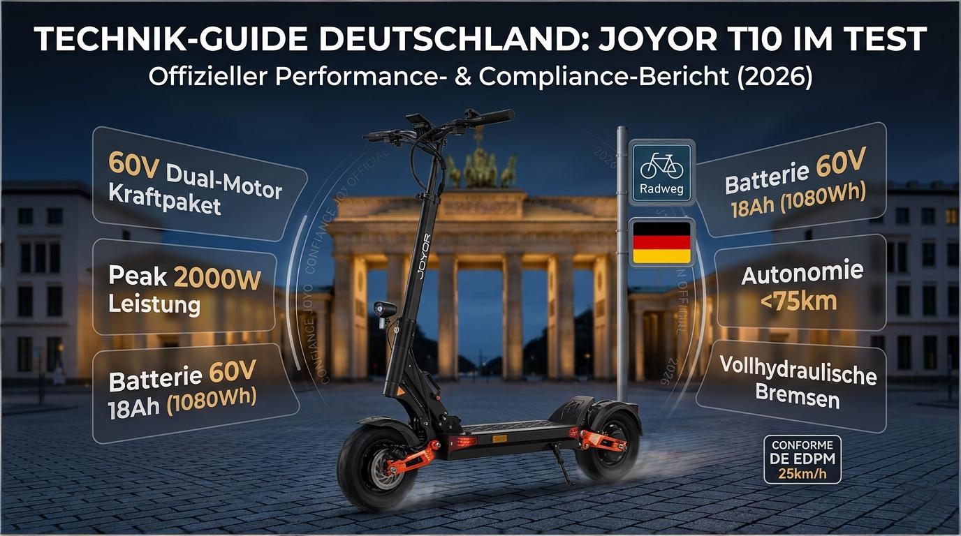Joyor T10 im Test: Das 60V Dual-Motor Kraftpaket für maximale Performance