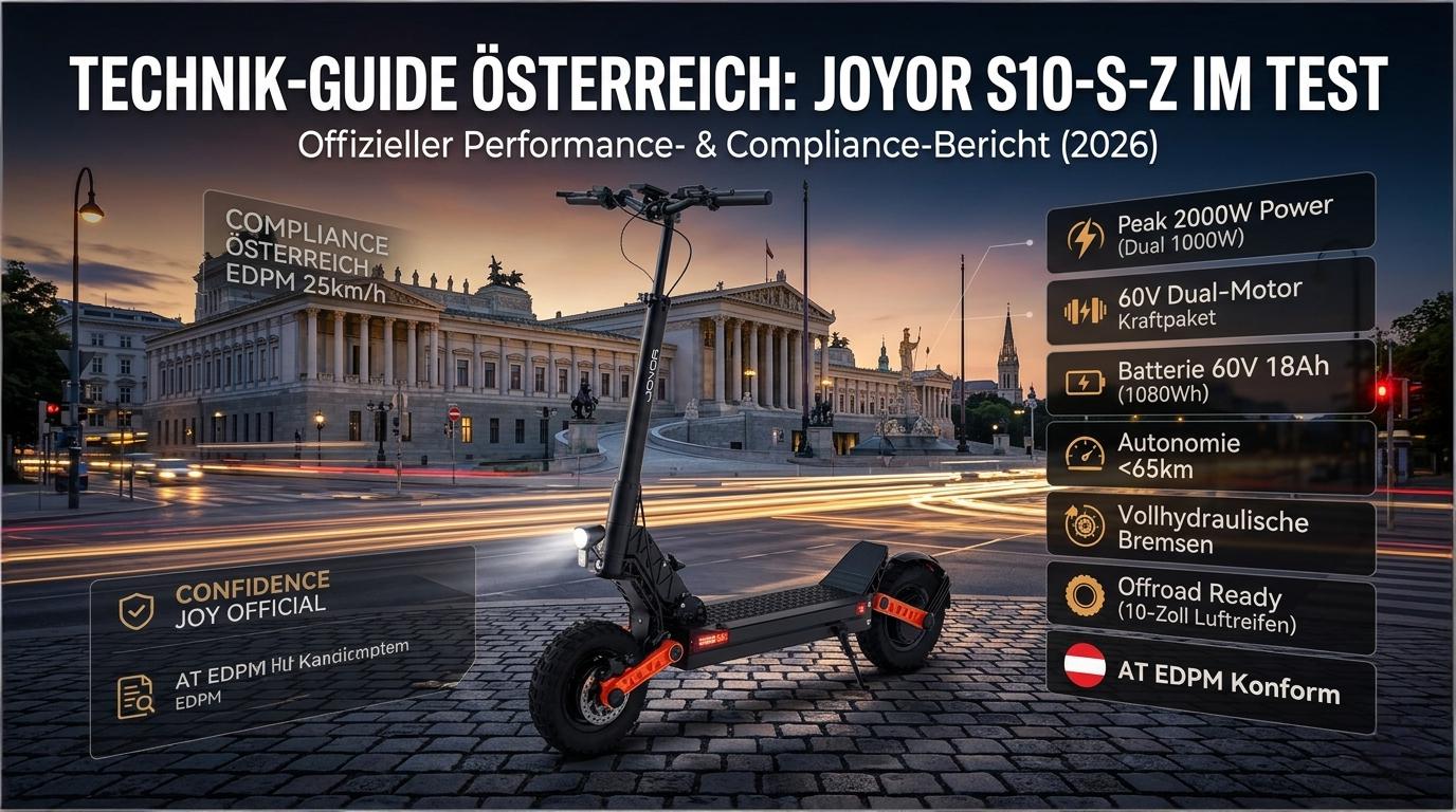 Joyor S10-SZ Test: Das ultimative 60V E-Scooter Kraftpaket für Österreich
