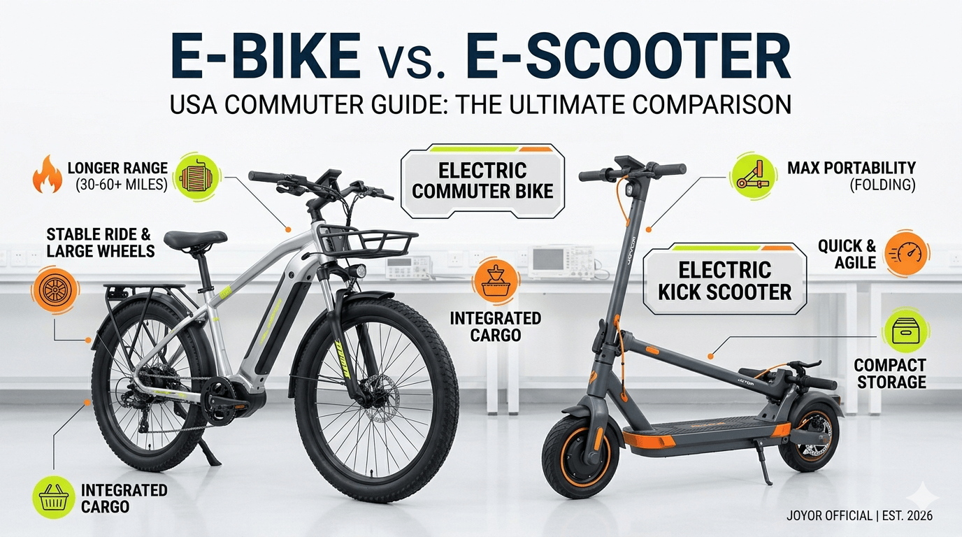 E-Bike vs. E-Scooter: Which fits your US Lifestyle in 2026?