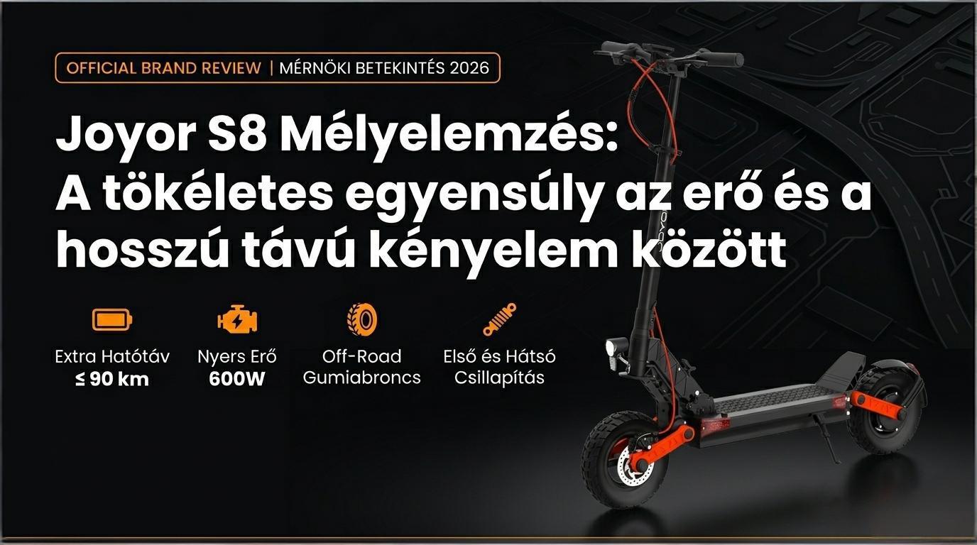 Joyor S8 Mélyelemzés: A tökéletes egyensúly az erő és a hosszú távú kényelem között