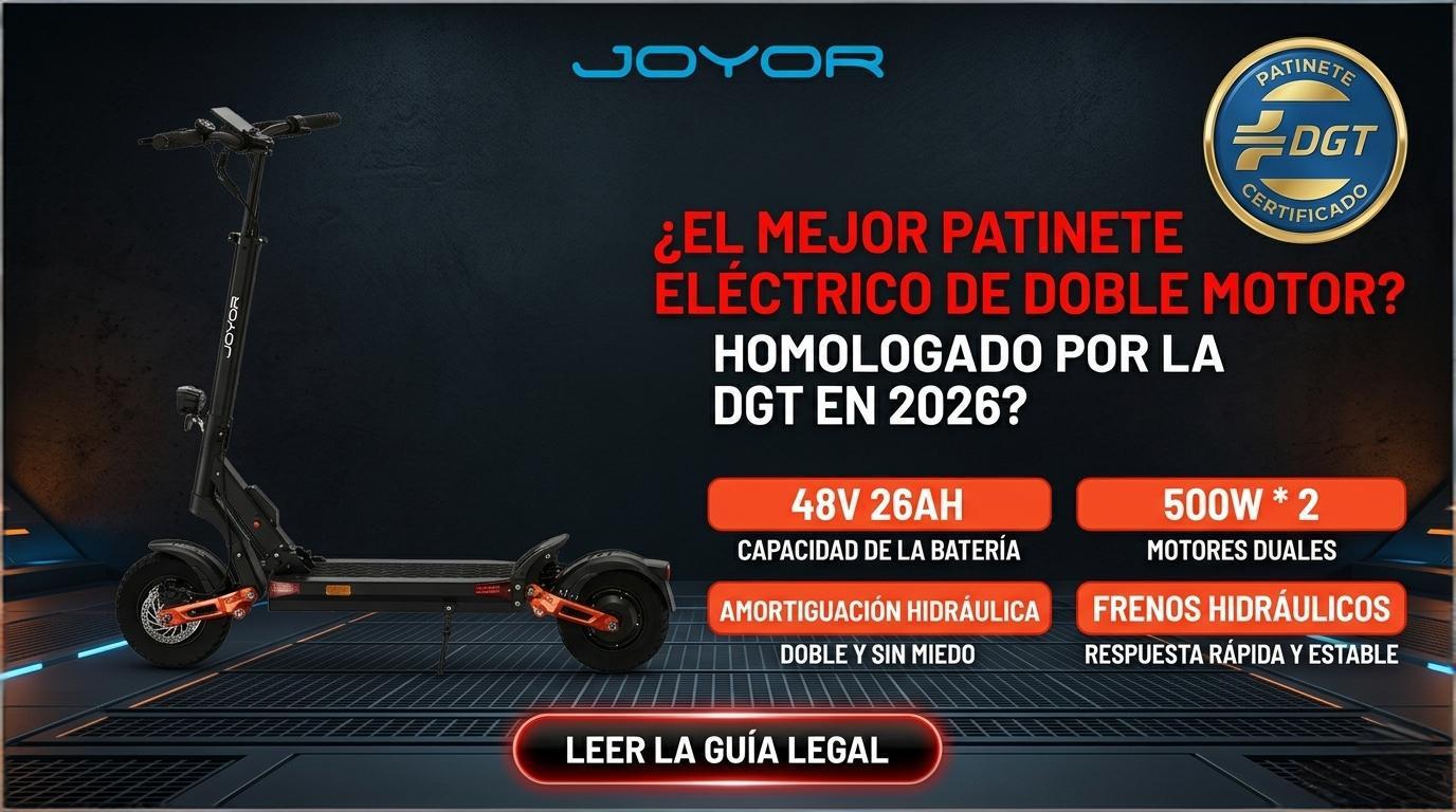 JOYOR T-PRO, el mejor patinete eléctrico de doble motor homologado por la DGT en 2026
